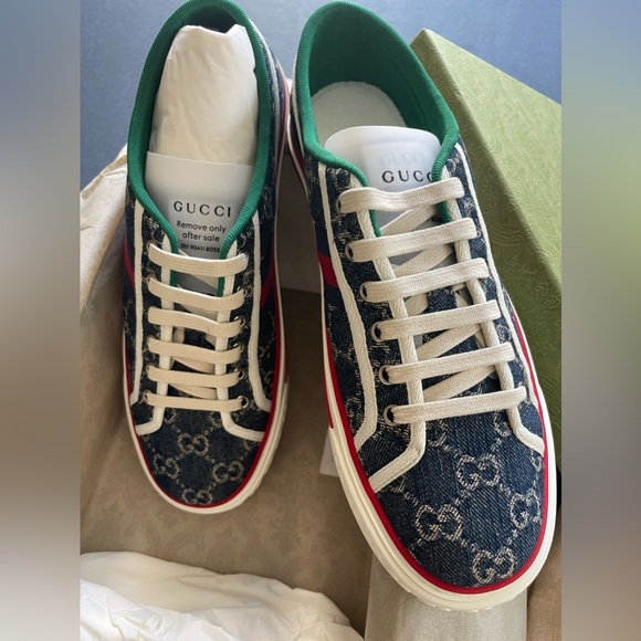 New GG GUCCI TENNIS 1977 SNEAKER Wmn42-US12 - Picture 13 of 16